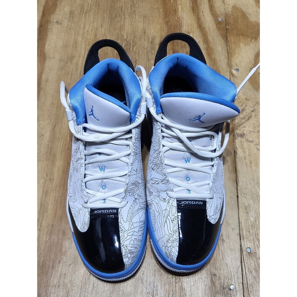 Nike Air Jordan Dub Zero Black White UNC Blue 311046-114 Men 9 - Picture 4 of 10